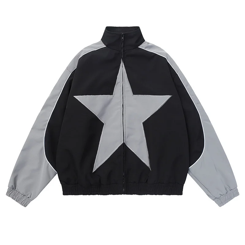 Spring High Street Bomber Jacket Men Vintage Star Print Harajuku Y2k Windbreaker Streetwear Zipper Patchwork Coat Unisex 2023
Spring High Street Bomber Jacket Men Vintage Star Print Harajuku Y2k Windbreaker Streetwear Zipper Patchwork Coat Unisex 2023