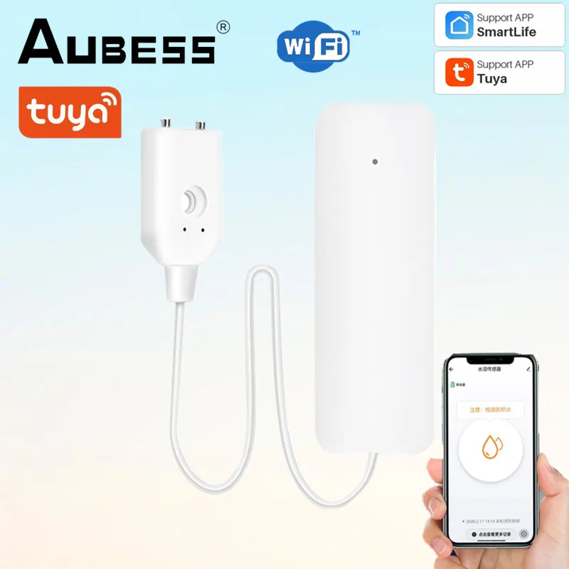 Датчик утечки воды Tuya, Wi-Fi детектор утечки, с дистанционным управлением через приложение
Датчик утечки воды Tuya, Wi-Fi детектор утечки, с дистанционным управлением через приложение