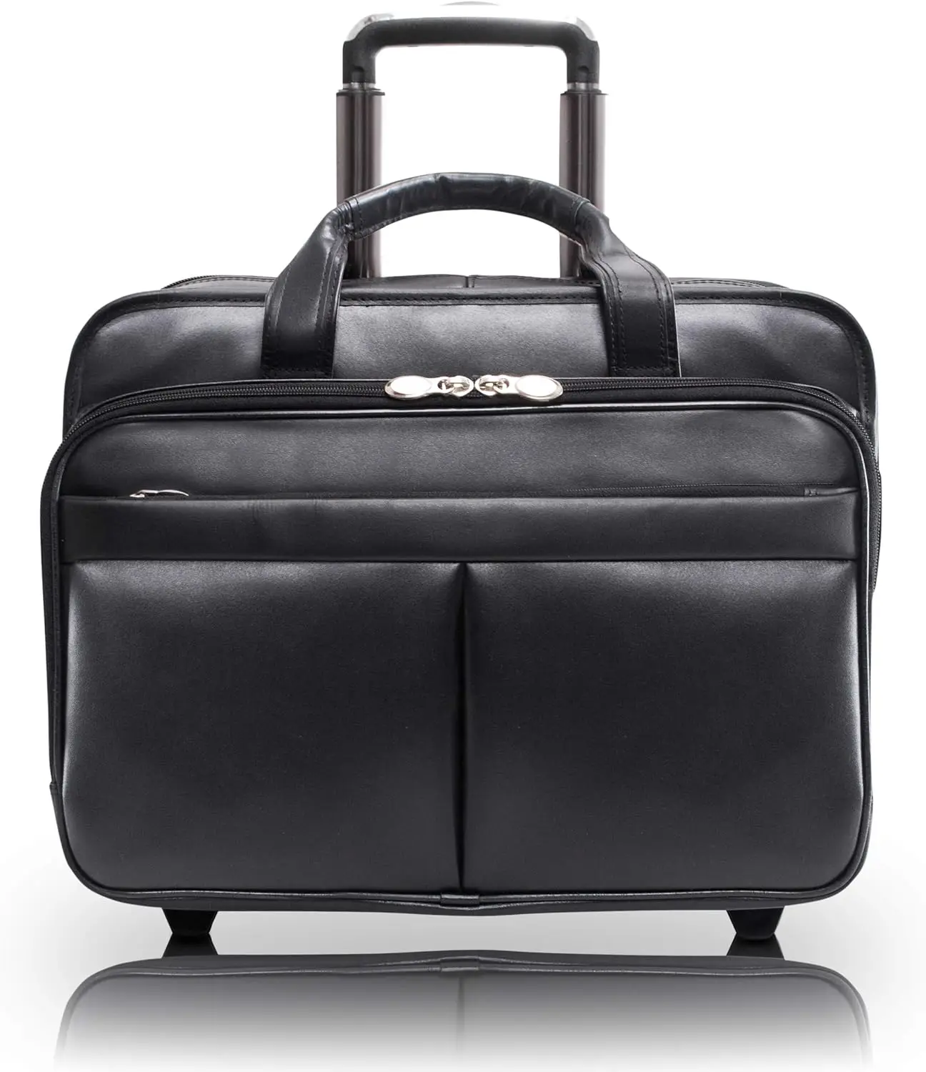 

L Series, Bowery, из воловьей кожи с верхней отделкой, 15-дюймовый кожаный портфель на колесиках для ноутбука, черный (87855)