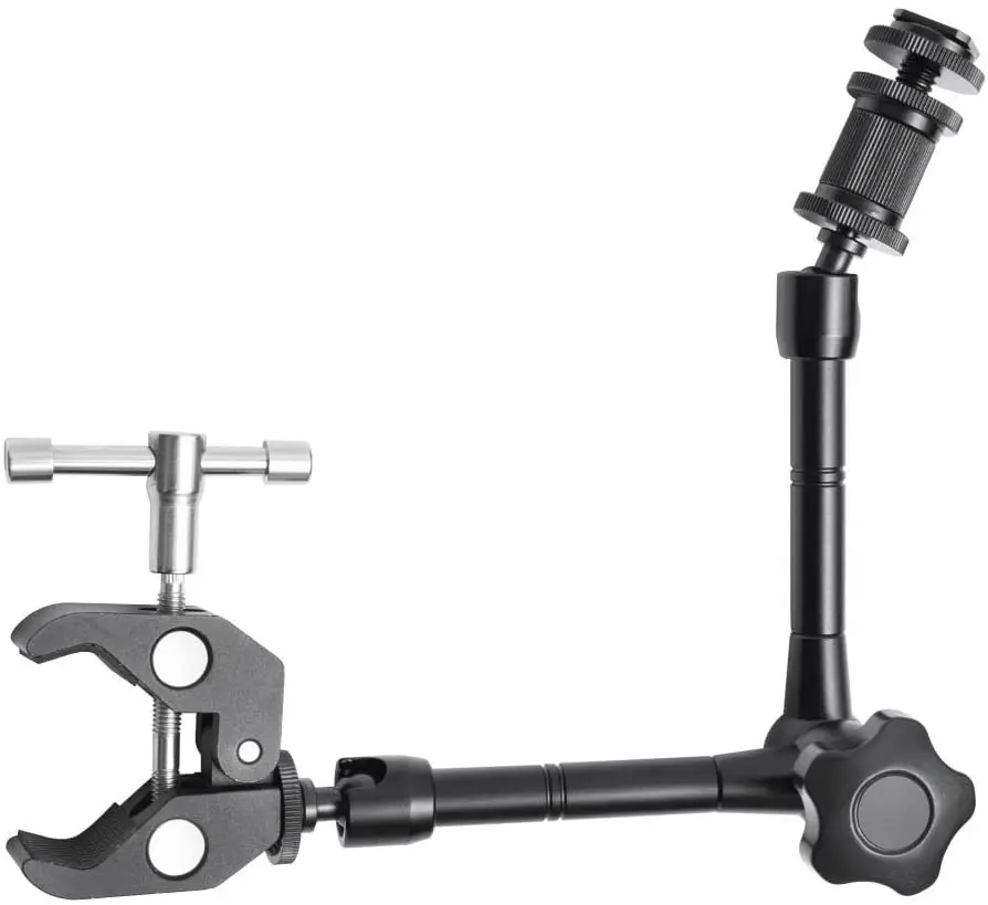 11'' Magic Arm,Articulating Magic Friction Arm with Hot Shoe Mount 1/4'' for DSLR Camera Rig/LCD Monitor/LED Light/Flash Lights
11'' Magic Arm,Articulating Magic Friction Arm with Hot Shoe Mount 1/4'' for DSLR Camera Rig/LCD Monitor/LED Light/Flash Lights