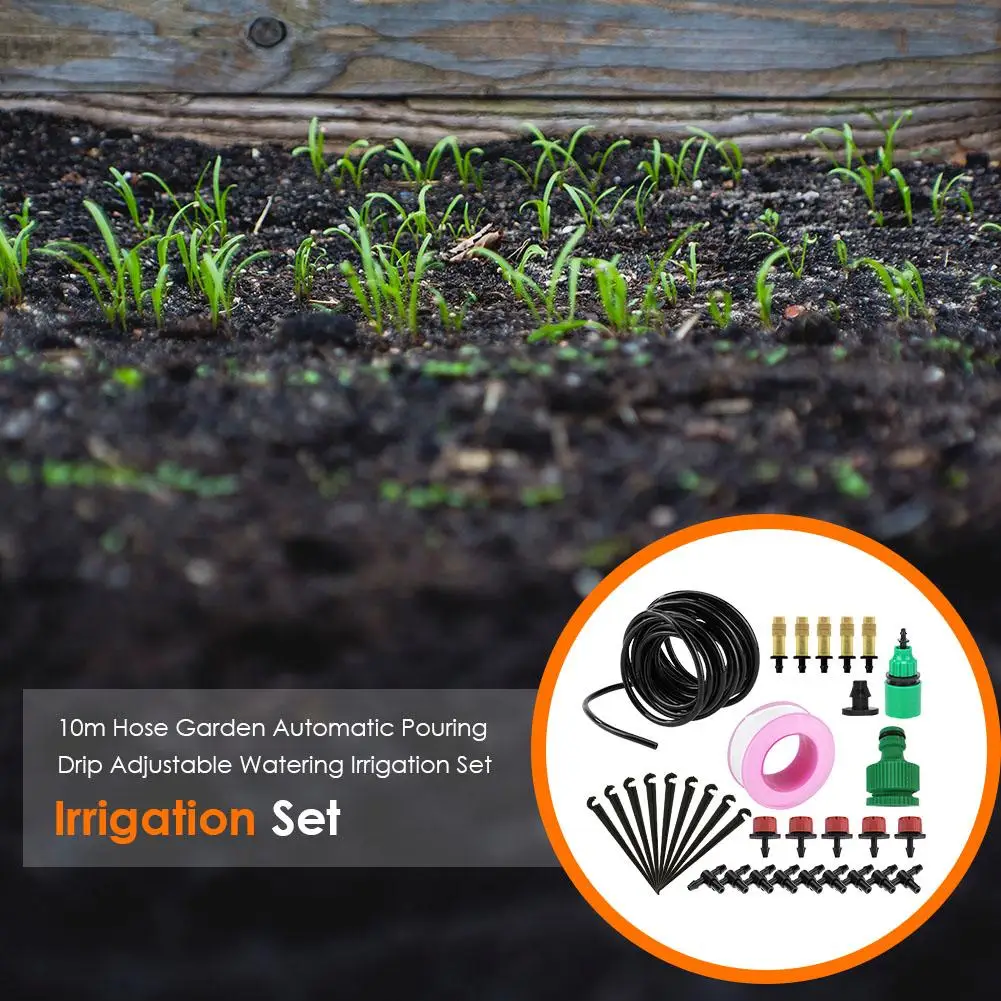 10m Automatic Micro Drip Irrigation System Garden Irrigation Spray Watering Kit Adjustable Drip Irrigation Tools For Plants
10m Automatic Micro Drip Irrigation System Garden Irrigation Spray Watering Kit Adjustable Drip Irrigation Tools For Plants