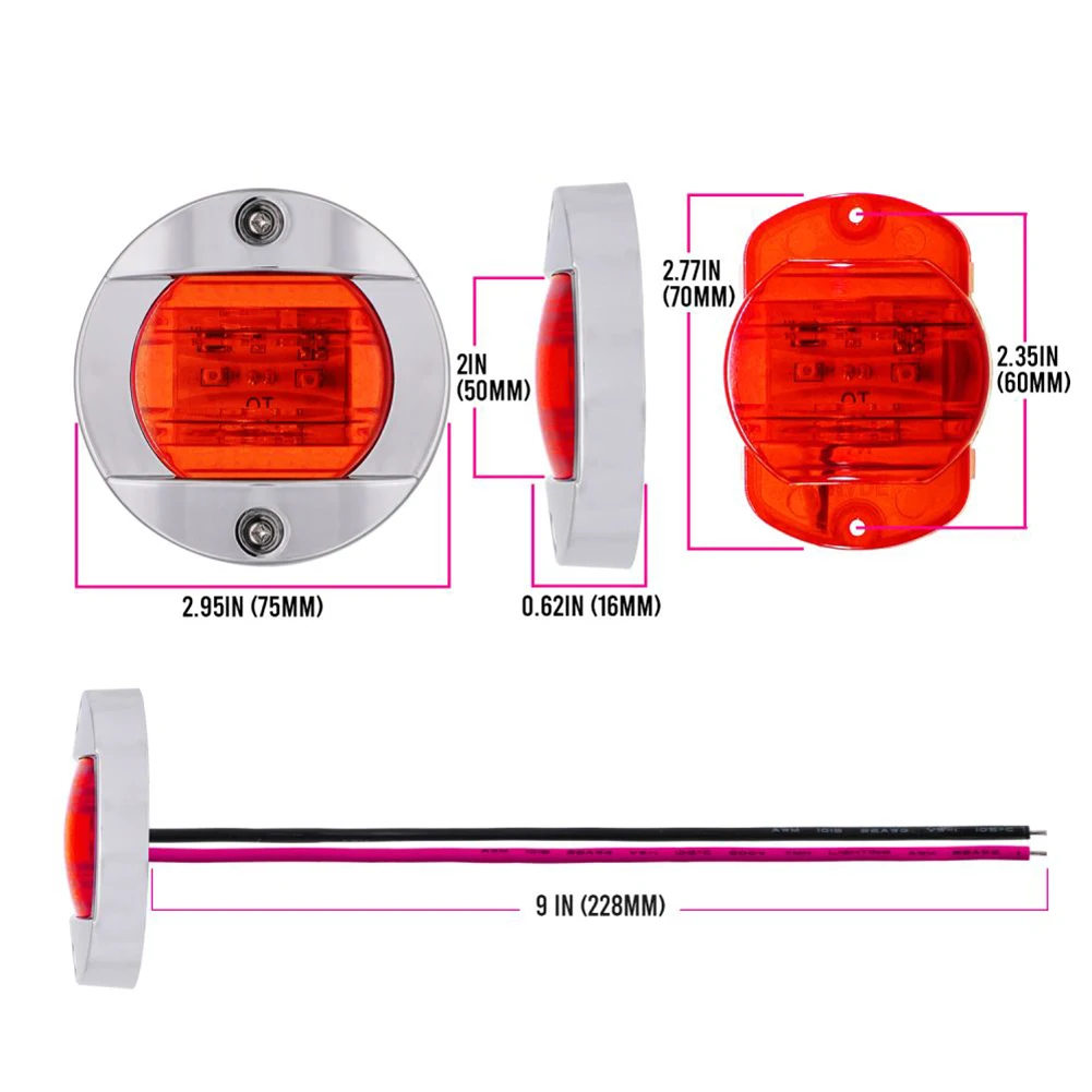 Rear Lights For Side Marker Lights Truck Side Light Truck Van Bus Tractor Trailer 12V ABS Universal Width Light
Rear Lights For Side Marker Lights Truck Side Light Truck Van Bus Tractor Trailer 12V ABS Universal Width Light