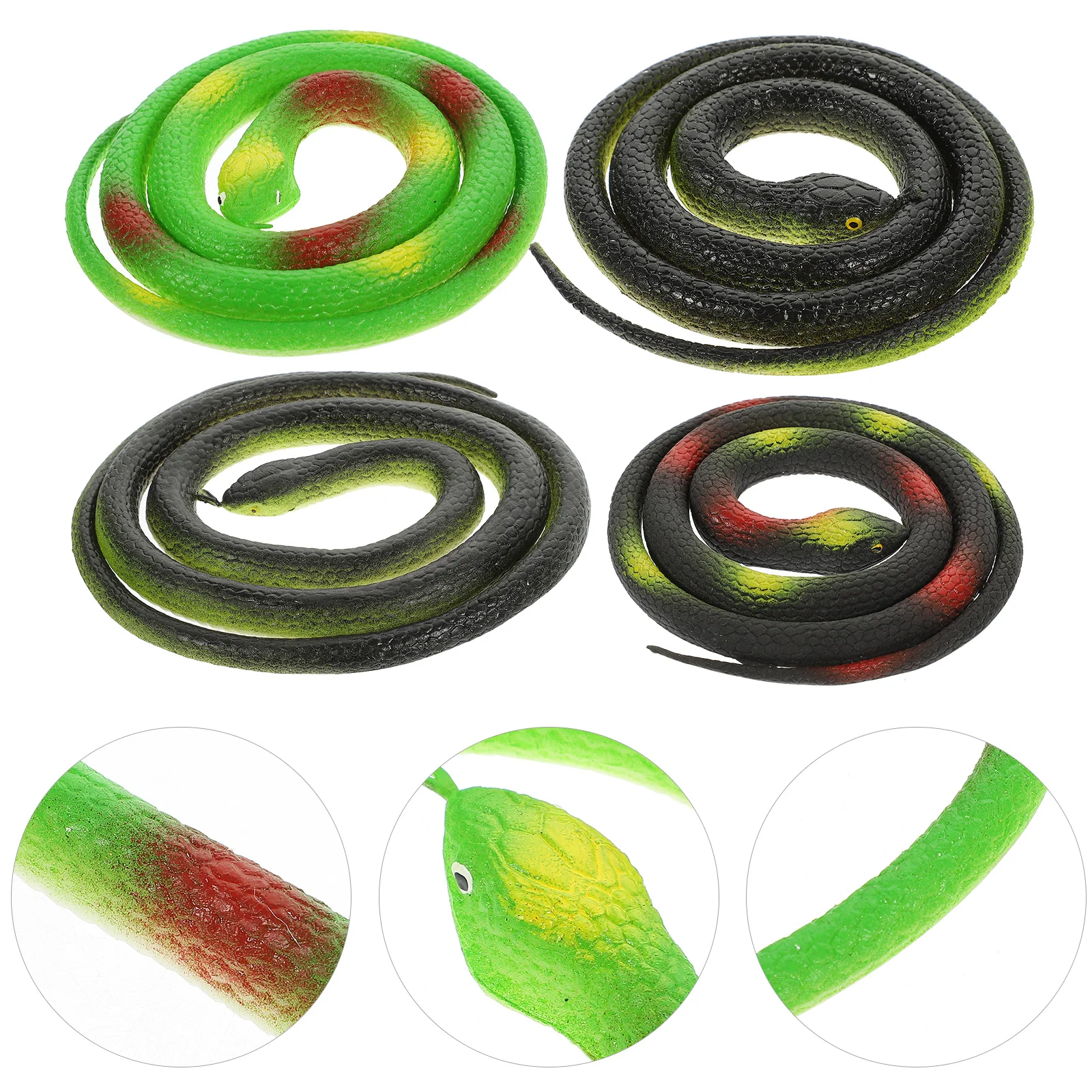 4pcs Vivid Fake Snake Toy Simulation Snake Animal Figurine Fake Snake Model Garden Decor 
4pcs Vivid Fake Snake Toy Simulation Snake Animal Figurine Fake Snake Model Garden Decor