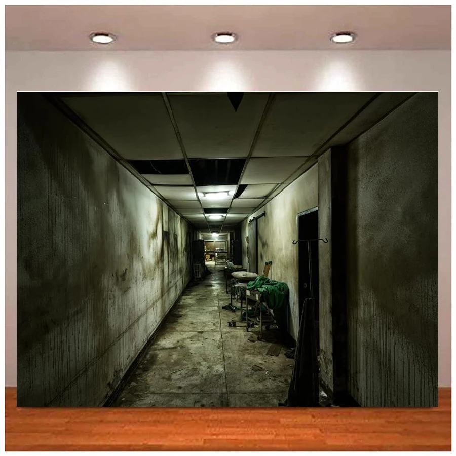 Фон для фотосъемки с отброшенной больницей, Хэллоуин 
Фон для фотосъемки с отброшенной больницей, Хэллоуин