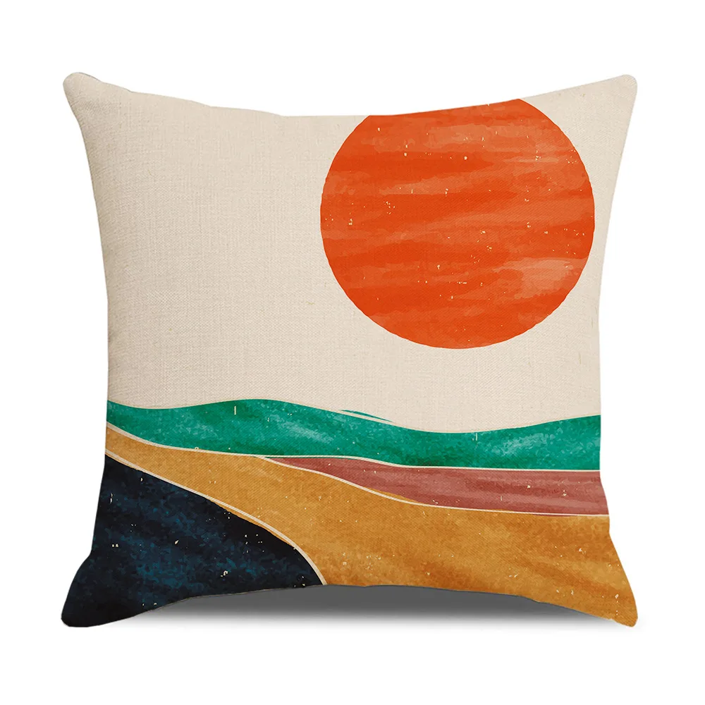 Landscape Painting Sunrise Cushion Cover 45X45 Geometric Abstract Lines Scenic Pillowcase Living Room Bed Home Decor Sofa J1982
Landscape Painting Sunrise Cushion Cover 45X45 Geometric Abstract Lines Scenic Pillowcase Living Room Bed Home Decor Sofa J1982