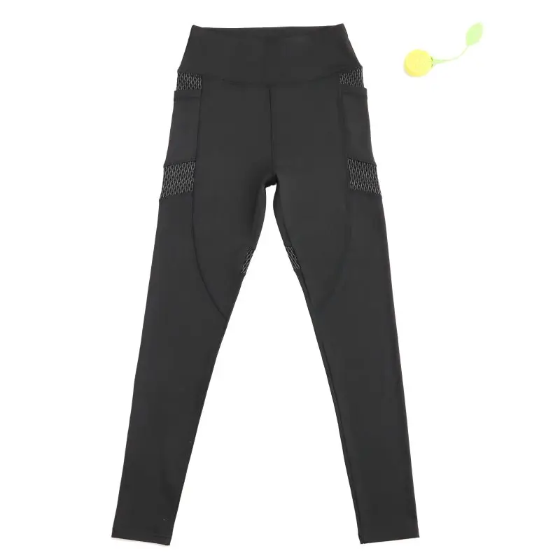Super Elastic Solid color yoga pants black full length fashion mesh splicing high waist hip lifting with pocket
Super Elastic Solid color yoga pants black full length fashion mesh splicing high waist hip lifting with pocket