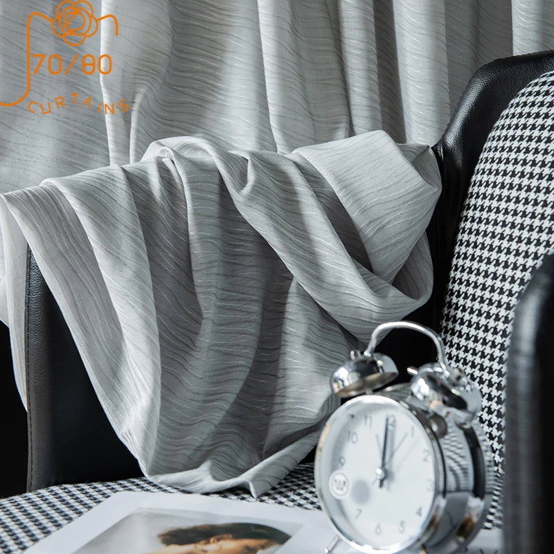 European-style simple gray twill jacquard curtains for living room bedroom balcony finished sunshade partition curtains
European-style simple gray twill jacquard curtains for living room bedroom balcony finished sunshade partition curtains