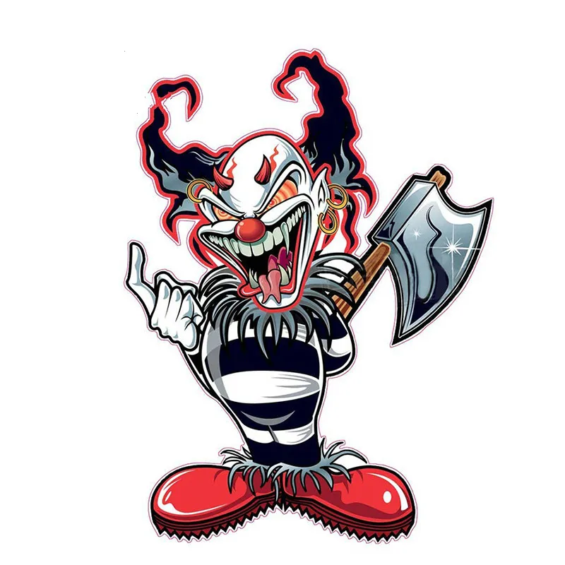 Z139 # Внешние аксессуары Интересный злой клоун Автомобильная наклейка Крышка царапин Водонепроницаемая наклейка ПВХ 
Z139 # Внешние аксессуары Интересный злой клоун Автомобильная наклейка Крышка царапин Водонепроницаемая наклейка ПВХ