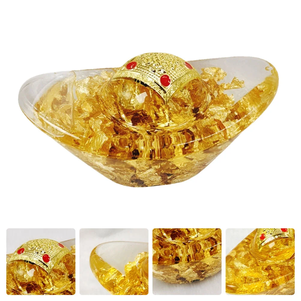 Ingot Chinese Gold Yuan Baowealth Ornament Luck Lucky Paperweight Golden Statue Figurine Money Decoration Crystal Good Charm
Ingot Chinese Gold Yuan Baowealth Ornament Luck Lucky Paperweight Golden Statue Figurine Money Decoration Crystal Good Charm