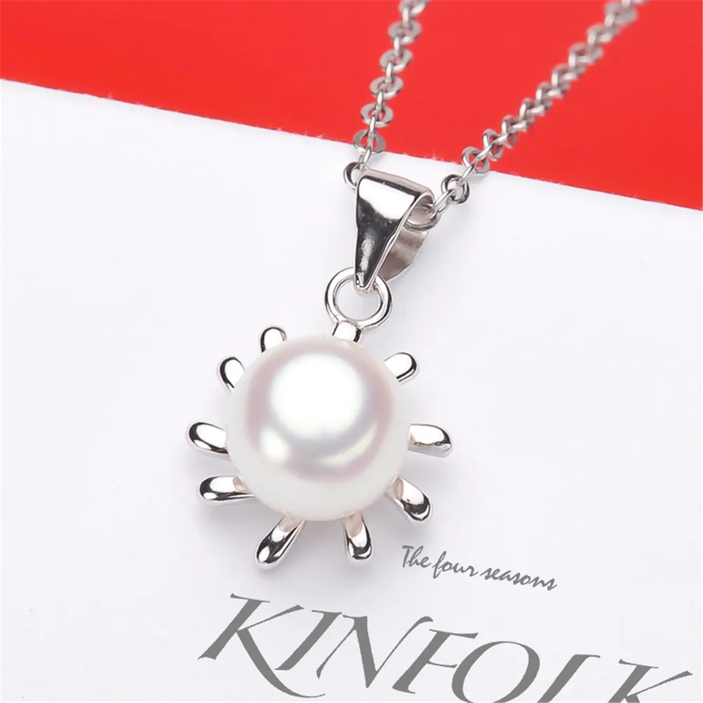 S925 Sterling Silver Pearl Pendant Settings Blank/Base For DIY Pendant Jewelry Making Accessories Suitable for 5-6mm Bead
S925 Sterling Silver Pearl Pendant Settings Blank/Base For DIY Pendant Jewelry Making Accessories Suitable for 5-6mm Bead