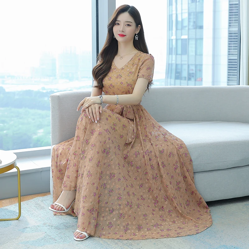 2022 Blue Chiffon Print Boho Beach Maxi Dress Summer Casual V-neck Short Sleeve Dress Women Elegant Bodycon Nigth Party Vestidos
2022 Blue Chiffon Print Boho Beach Maxi Dress Summer Casual V-neck Short Sleeve Dress Women Elegant Bodycon Nigth Party Vestidos