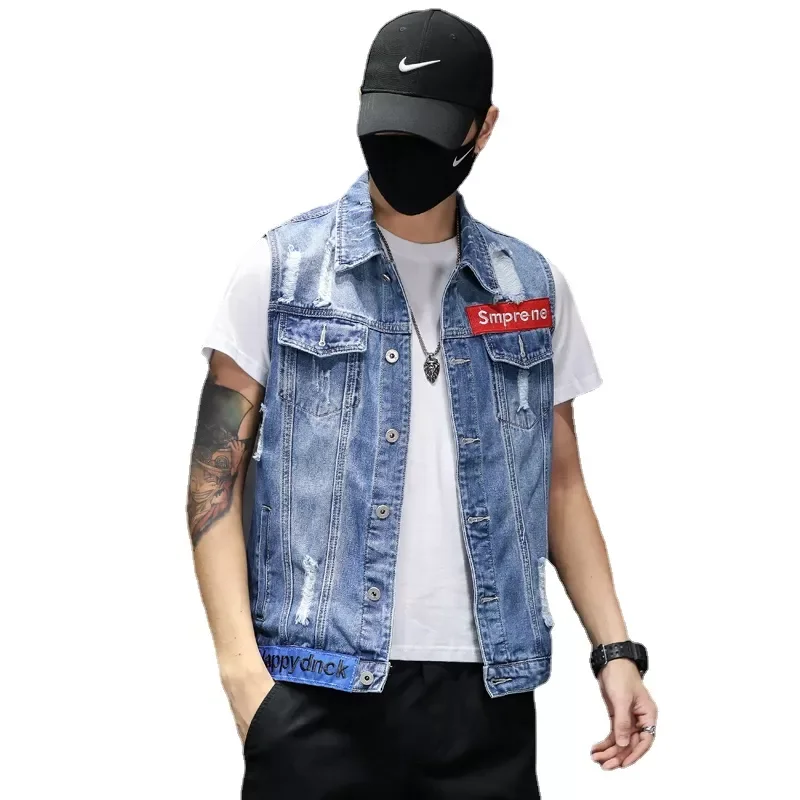 2023NEW Denim Jackets Vests Sleeveless Jeans Jackets High Quality Men Cotton Light Blue Denim Coats Vests Outwear Casual Jackets
2023NEW Denim Jackets Vests Sleeveless Jeans Jackets High Quality Men Cotton Light Blue Denim Coats Vests Outwear Casual Jackets