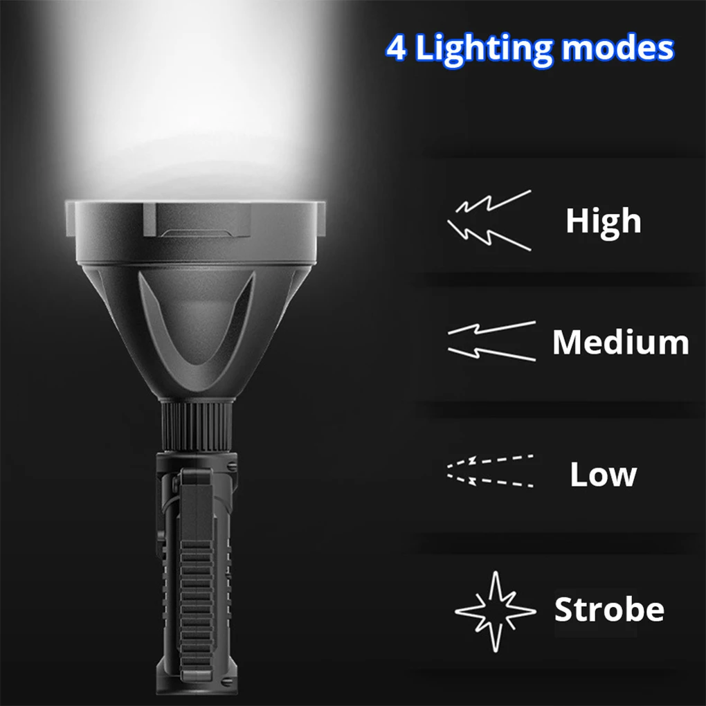 Long Range Rechargeable Spotlight Large Light Cup 4 Modes Waterproof Flashlight with Tripod USB Torch Outdoor Fishing
Long Range Rechargeable Spotlight Large Light Cup 4 Modes Waterproof Flashlight with Tripod USB Torch Outdoor Fishing