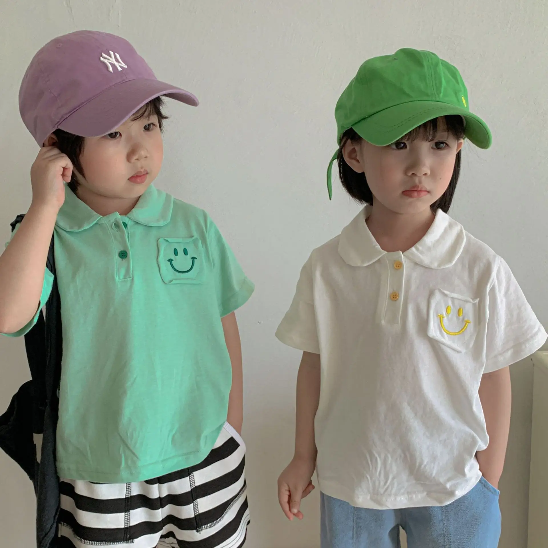 2022 Summer New Children Short Sleeve Polo Shirts Boys Casual T Shirts Cute Smiley Print Kids T Shirts Baby Girl Tee Clothes
2022 Summer New Children Short Sleeve Polo Shirts Boys Casual T Shirts Cute Smiley Print Kids T Shirts Baby Girl Tee Clothes