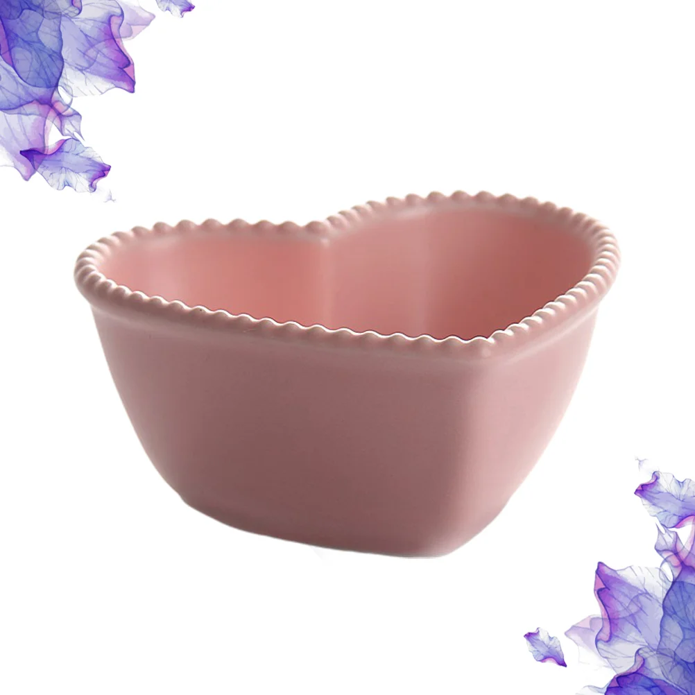 

Bowl Heart Bowls Ceramic Dish Salad Shaped Dessert Appetizer Sauce Cereal Fruit Snack Serving Plate Pasta Mixing Dishes Dipping