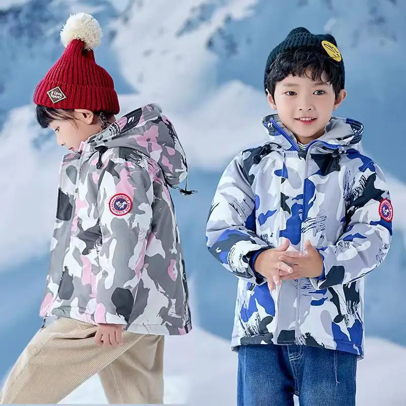 Winter Camouflage Down Jacket for Girls Boy Coat Waterproof Hooded Children Outerwear Clothing 5-14 Year Teen Kid Parka Snowsuit
Winter Camouflage Down Jacket for Girls Boy Coat Waterproof Hooded Children Outerwear Clothing 5-14 Year Teen Kid Parka Snowsuit