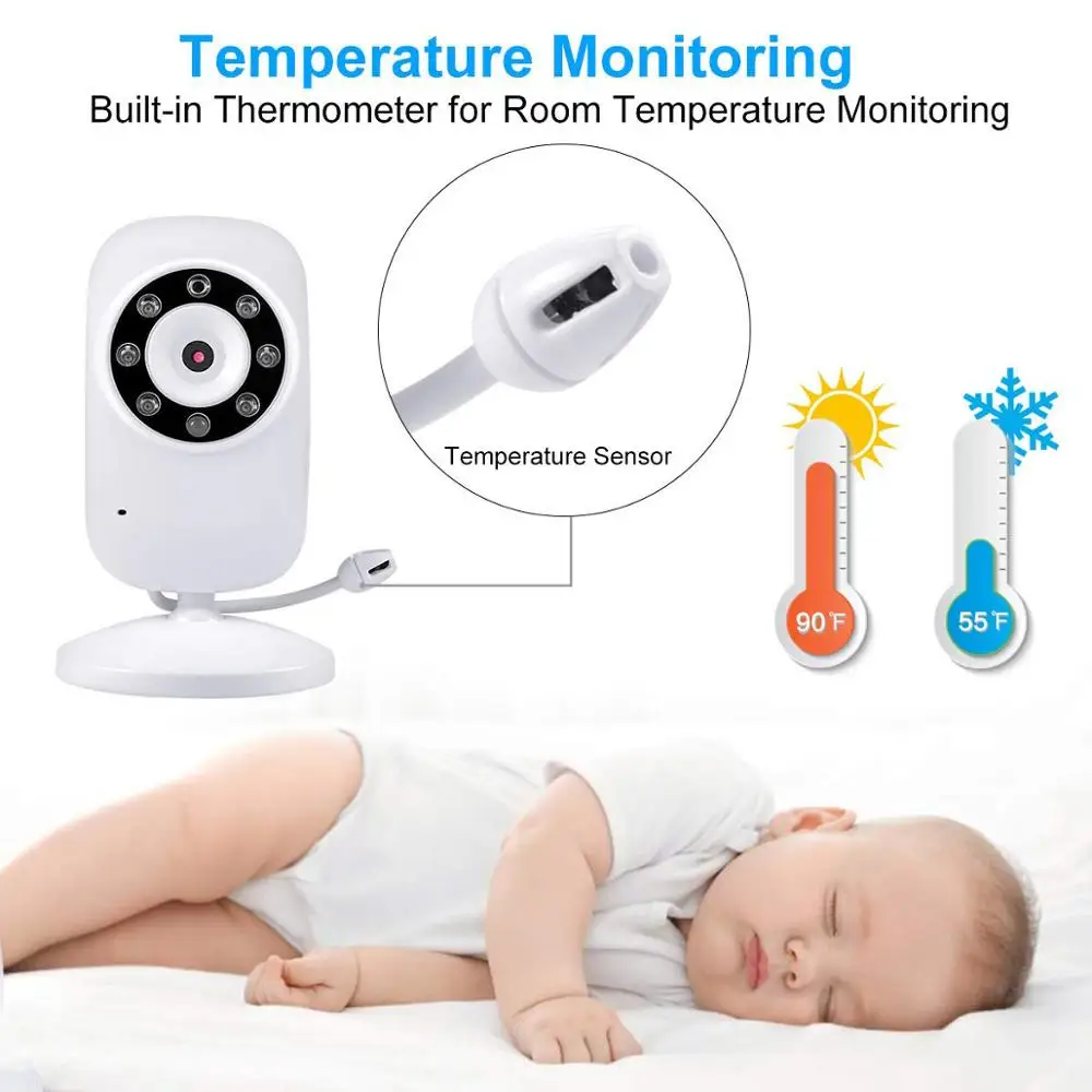 Wireless Baby Monitor,3.5 Inch LCD Screen Display Infant Night Vision Camera,Two Way Audio,Temperature Sensor,ECO Mode,Lullabies 
Wireless Baby Monitor,3.5 Inch LCD Screen Display Infant Night Vision Camera,Two Way Audio,Temperature Sensor,ECO Mode,Lullabies