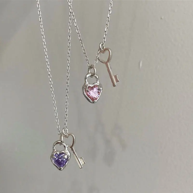 Silvology Real 925 Sterling Silver Purple Pink Zircon Heart Key Pendant Necklace for Women Elegant Small Necklace Party Jewelry
Silvology Real 925 Sterling Silver Purple Pink Zircon Heart Key Pendant Necklace for Women Elegant Small Necklace Party Jewelry