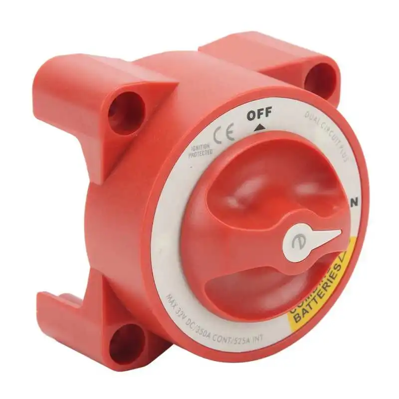 Battery Disconnect Switch Heat Resistant Battery Selector Switch 4 Studs Waterproof On Off Universal 32VDC for Marine for RV
Battery Disconnect Switch Heat Resistant Battery Selector Switch 4 Studs Waterproof On Off Universal 32VDC for Marine for RV
