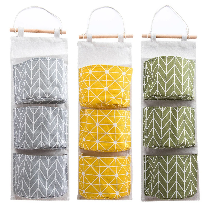 Cotton Linen Pattern Hanging Storage Bag 3 Pockets Wall Mounted Wardrobe Hang Bag Wall Pouch Cosmetic Toys Organizer JSX
Cotton Linen Pattern Hanging Storage Bag 3 Pockets Wall Mounted Wardrobe Hang Bag Wall Pouch Cosmetic Toys Organizer JSX