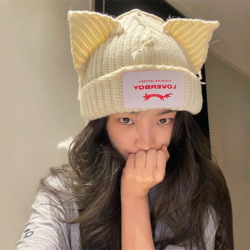2022 New Cute Warm Hat Ins Super Hot Cute Korean Cat Ear Patch Knitted Hat Couple Knitted Piglet Wool Hat Cold Hat Fashion
2022 New Cute Warm Hat Ins Super Hot Cute Korean Cat Ear Patch Knitted Hat Couple Knitted Piglet Wool Hat Cold Hat Fashion