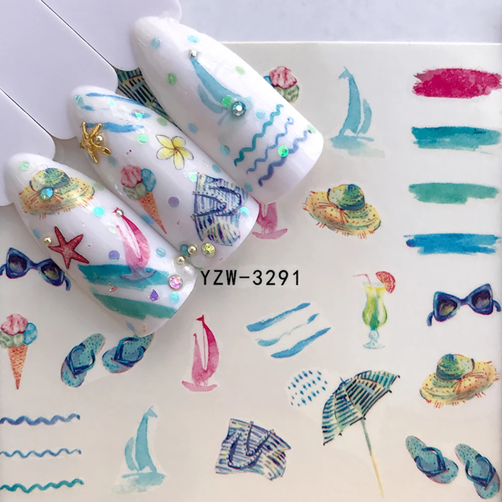 Summer Nail Decals For Nails Beach Starfish Art Colorful Water Transfer Casual Design Coconut Manicure Press Line Fall Slider
Summer Nail Decals For Nails Beach Starfish Art Colorful Water Transfer Casual Design Coconut Manicure Press Line Fall Slider