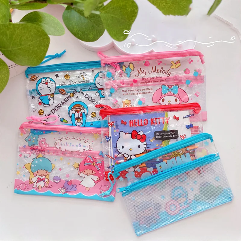 Kawaii Sanrioed аниме Cinnamoroll MyMelody Kuromi KT Cat мультфильм ПВХ папка для файлов двухслойная сетка информационная сумка подарок
Kawaii Sanrioed аниме Cinnamoroll MyMelody Kuromi KT Cat мультфильм ПВХ папка для файлов двухслойная сетка информационная сумка подарок