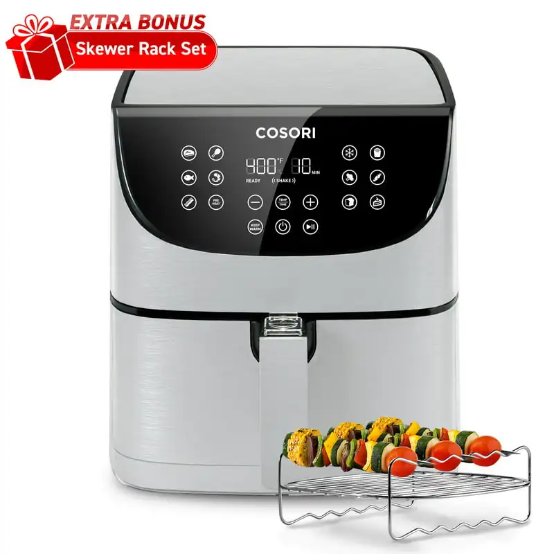 2 5.8-Quart Air Fryer, Large 13-in-1 Air Fryer, Screen, -Exclusive Bonus Items, Light Gray
2 5.8-Quart Air Fryer, Large 13-in-1 Air Fryer, Screen, -Exclusive Bonus Items, Light Gray