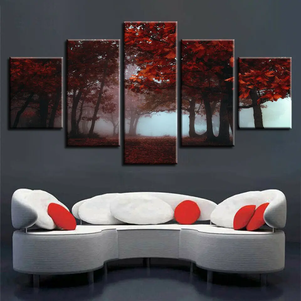 Печатные картины на холсте модульный домашний декор красный лес кленовый лист художественный постер декор комнаты печатные изображения HD стена без рамки 5 панелей
Печатные картины на холсте модульный домашний декор красный лес кленовый лист художественный постер декор комнаты печатные изображения HD стена без рамки 5 панелей
