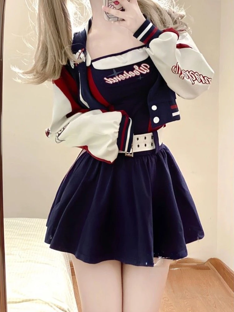 Korean Kawaii Casual 3 Piece Set Women Japanese Sweet Party Mini Skirt Suit Female Sexy College Style Skirt Autumn Winter 2024
Korean Kawaii Casual 3 Piece Set Women Japanese Sweet Party Mini Skirt Suit Female Sexy College Style Skirt Autumn Winter 2024