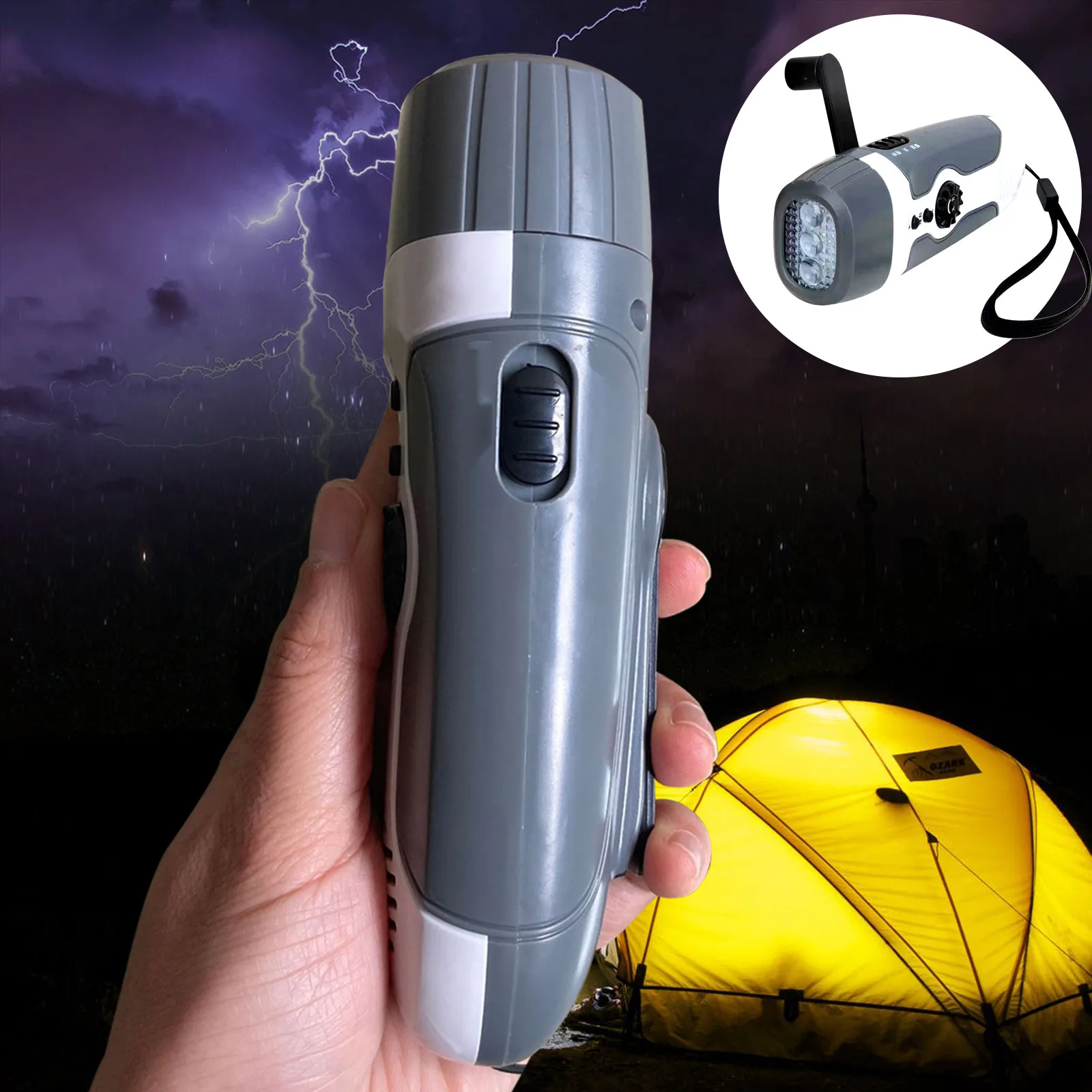 Portable Flashlight Outdoor Hiking Camping Light Hand Cranked Trekking Emergency Light LED Hand crank emergency flashlight new
Portable Flashlight Outdoor Hiking Camping Light Hand Cranked Trekking Emergency Light LED Hand crank emergency flashlight new