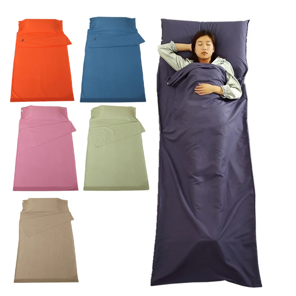 Camping Travel Sheet Hotel Portable Lightweight Sleeping Bag Breathable Polyester Soft Sleep Sack Bedding Supplies
Camping Travel Sheet Hotel Portable Lightweight Sleeping Bag Breathable Polyester Soft Sleep Sack Bedding Supplies