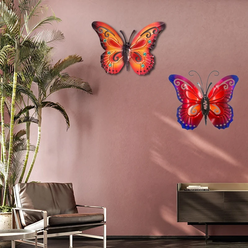 2Pcs Metal Butterfly Wall Decor Outdoor Wall Art Metal Outdoor For Wall Art Decor Home Garden Patio Yard Fence Porch 
2Pcs Metal Butterfly Wall Decor Outdoor Wall Art Metal Outdoor For Wall Art Decor Home Garden Patio Yard Fence Porch