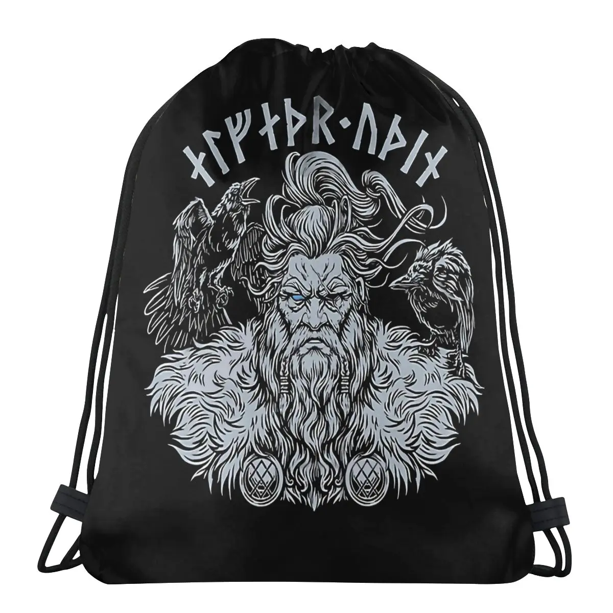 Allfather Odin Huginn скандинавские мифологические Викинги кавайные Сумки на шнурке