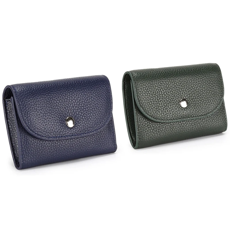 2 Pcs PU Leather Coin Purse Large-Capacity Coin Bag Head Layer Cowhide Multifunctional Business Card Bag, Green & Blue
2 Pcs PU Leather Coin Purse Large-Capacity Coin Bag Head Layer Cowhide Multifunctional Business Card Bag, Green & Blue