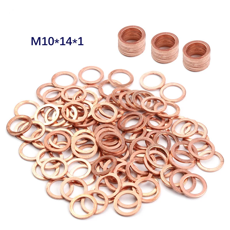 10Pcs/Pack Solid Copper Washer Flat Ring Gasket Sump Plug Oil Seal Fittings 10*14*1MM Washers Fastener Hardware Accessories
10Pcs/Pack Solid Copper Washer Flat Ring Gasket Sump Plug Oil Seal Fittings 10*14*1MM Washers Fastener Hardware Accessories