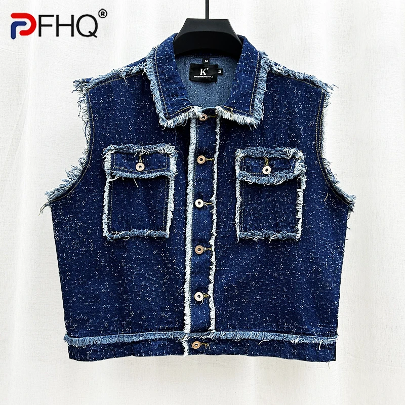 PFHQ Fashion Casual Burr Patchwork Single Breasted Denim Vest For Men New Men's Sleeveless Jackets Summer 2023 Tide 21F4030
PFHQ Fashion Casual Burr Patchwork Single Breasted Denim Vest For Men New Men's Sleeveless Jackets Summer 2023 Tide 21F4030