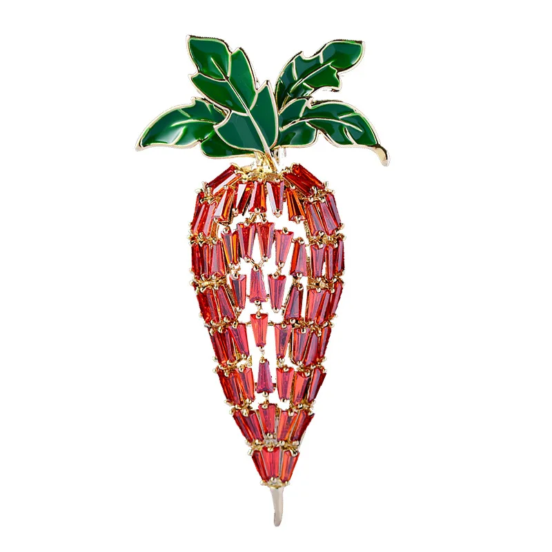 Blucome Red Cubic Zircon Carrot Brooch Hijab Pins Gold Color Enamel Vegetables Plant Clothes Decoration Brooches Corsage
Blucome Red Cubic Zircon Carrot Brooch Hijab Pins Gold Color Enamel Vegetables Plant Clothes Decoration Brooches Corsage