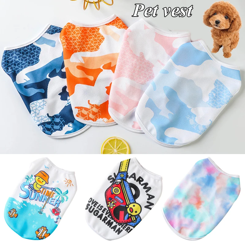 Cute Summer Dog Pet Clothes Candy Color Camouflage Vest Breathable Pet Round Neck T-shirt Small And Medium Dogs Pet Puppy YZL
Cute Summer Dog Pet Clothes Candy Color Camouflage Vest Breathable Pet Round Neck T-shirt Small And Medium Dogs Pet Puppy YZL