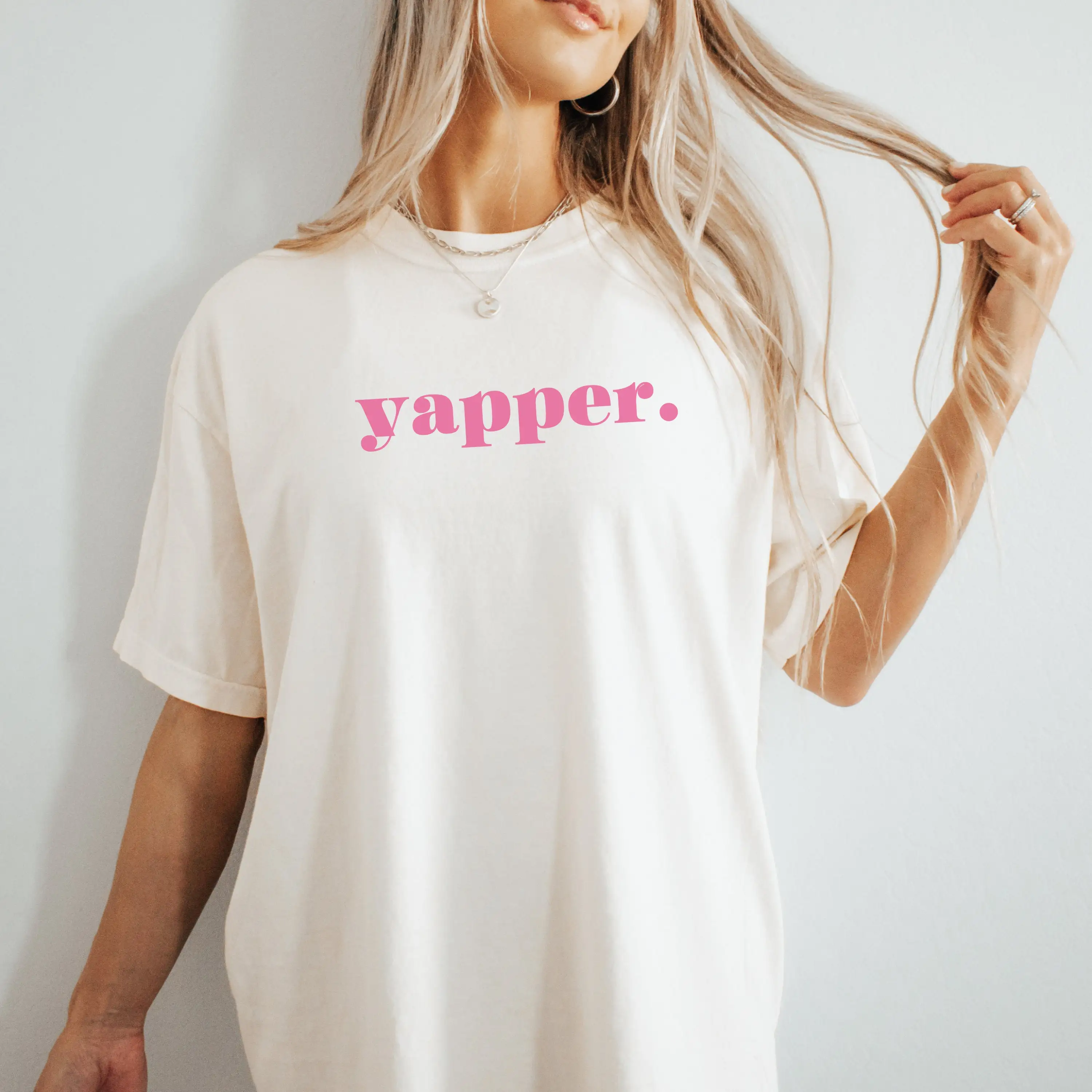 Футболка Yapper Модная Y2K Core Gen Z Unhinged Comfort Colors Yapping Yap Aesthetic Crewneck