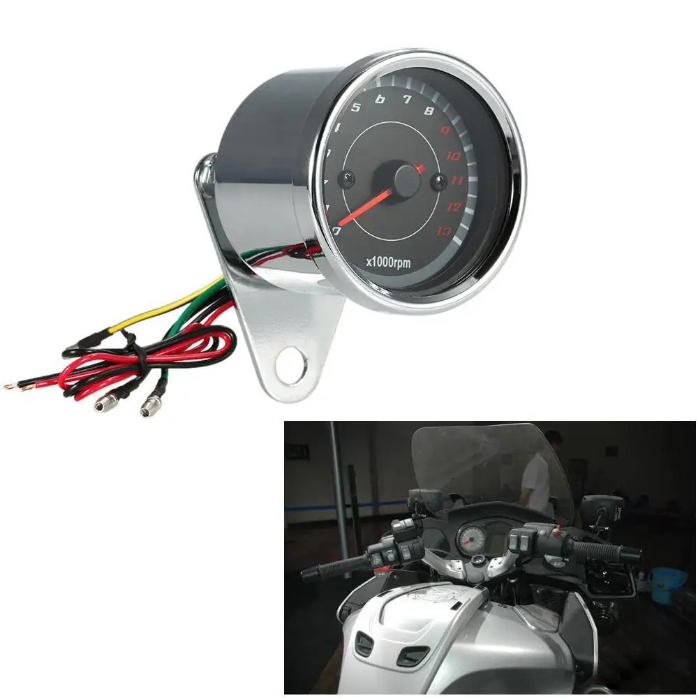 13K RPM Shift Tachometer Motorcycle 6.5cm Diameter DC 12V Housing Stainless Steel Applicable To All Motorcycles
13K RPM Shift Tachometer Motorcycle 6.5cm Diameter DC 12V Housing Stainless Steel Applicable To All Motorcycles