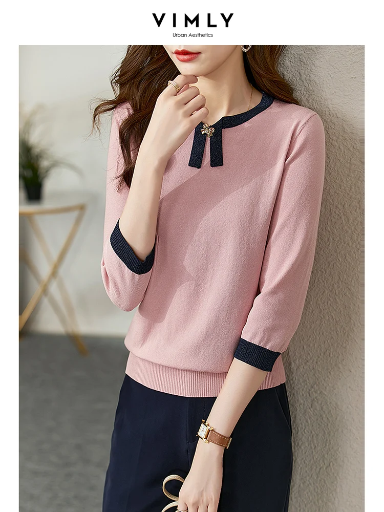 Vimly Pink Women's Sweater 2022 Autumn Korean Fashion Ladies Knitted Sweater Tops Blouses Winter Clothes Women 71183
Vimly Pink Women's Sweater 2022 Autumn Korean Fashion Ladies Knitted Sweater Tops Blouses Winter Clothes Women 71183