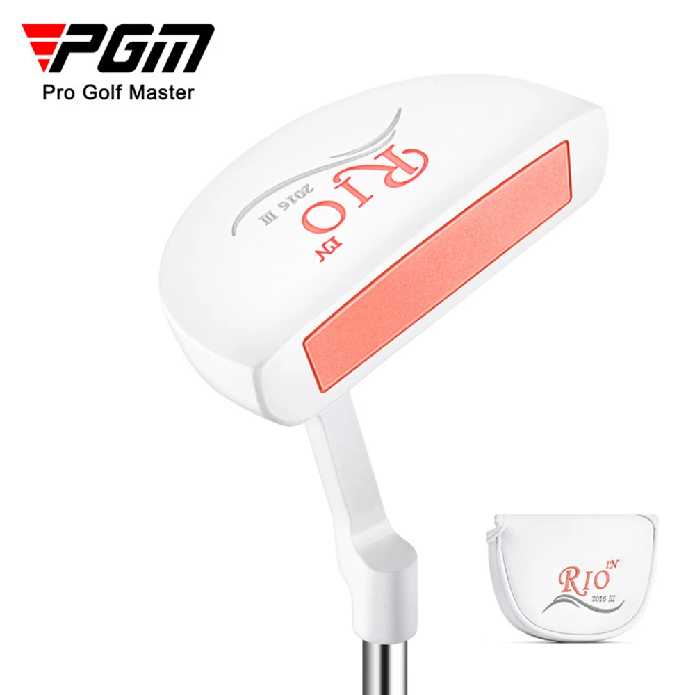 

PGM Golf Clubs Women Putter with Line of Sight Stainless Steel Rod Female Single High Fault Tolerance Putters White Pink TUG038