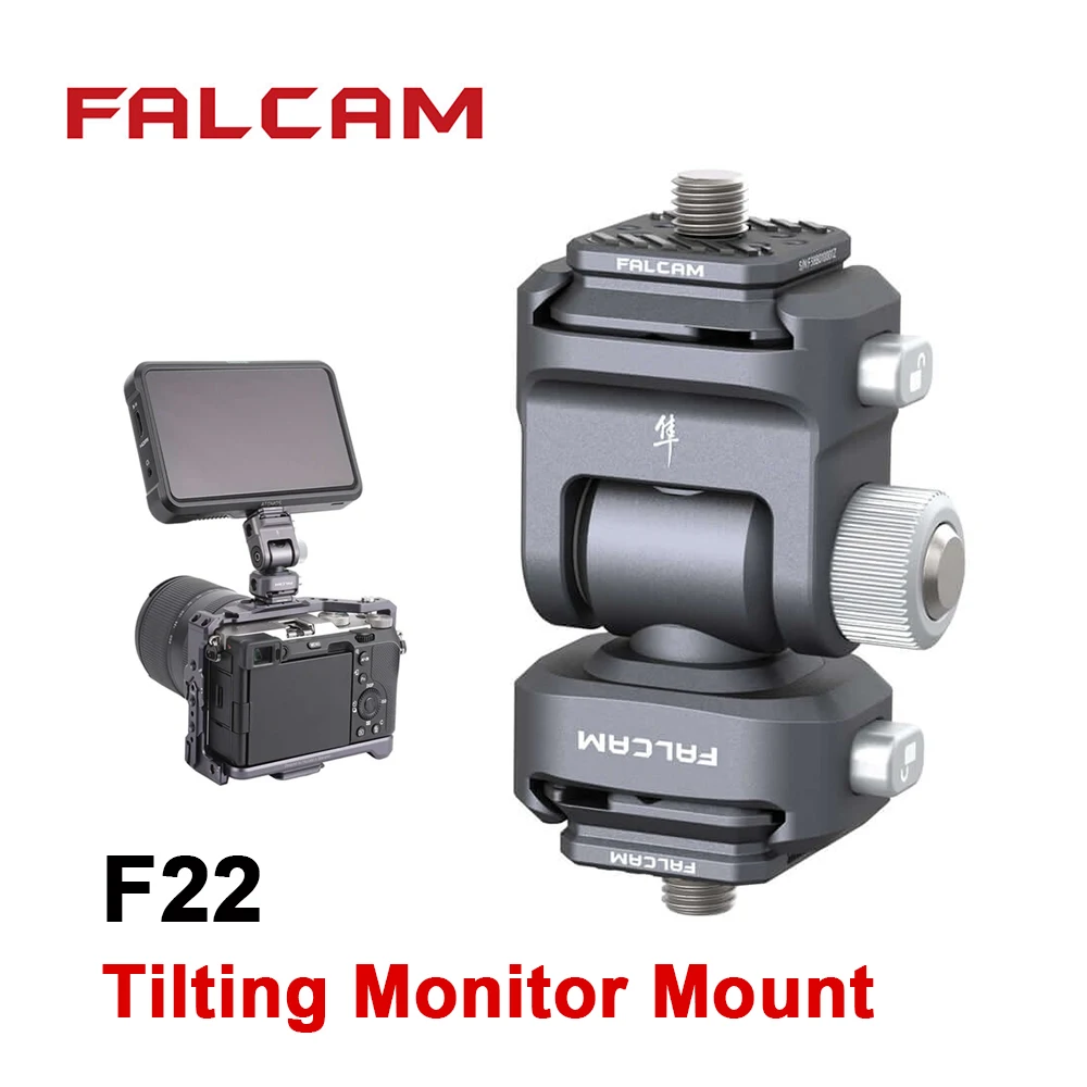 

Falcam F22 Quick Release Monitor Holder Camera Clamp Pan Tilt Fluid Head Adjustable Mount for DSLR Camera Field Monitor