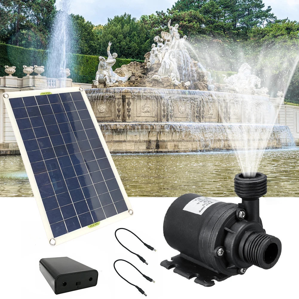 50W 800L/H DC 12V Solar Fish Aquarium Tank Pump with 50W Solar Panel Low Noise Brushless Solar Water Pump Kit for Pool Black
50W 800L/H DC 12V Solar Fish Aquarium Tank Pump with 50W Solar Panel Low Noise Brushless Solar Water Pump Kit for Pool Black