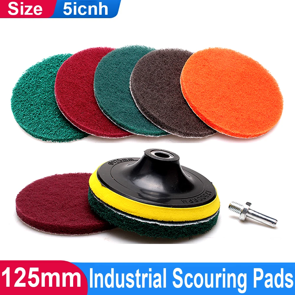 125mm 5inch Drill Power Brush Tile Scrubber Scouring Pads Cleaning Disc Flocking Industrial Scouring Pad for Polishing Grinding
125mm 5inch Drill Power Brush Tile Scrubber Scouring Pads Cleaning Disc Flocking Industrial Scouring Pad for Polishing Grinding