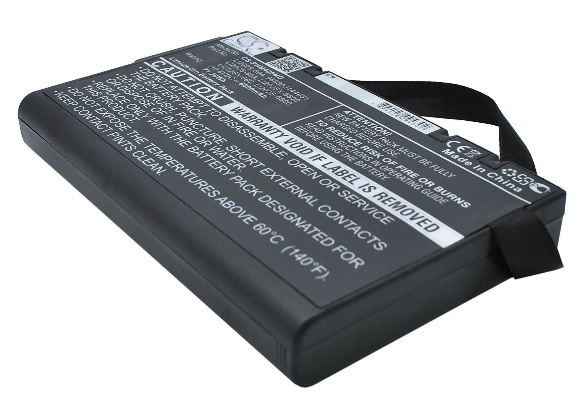 CS 6600mAh / 71.28Wh battery for Blease Mcare 300, Mcare 300D
CS 6600mAh / 71.28Wh battery for Blease Mcare 300, Mcare 300D