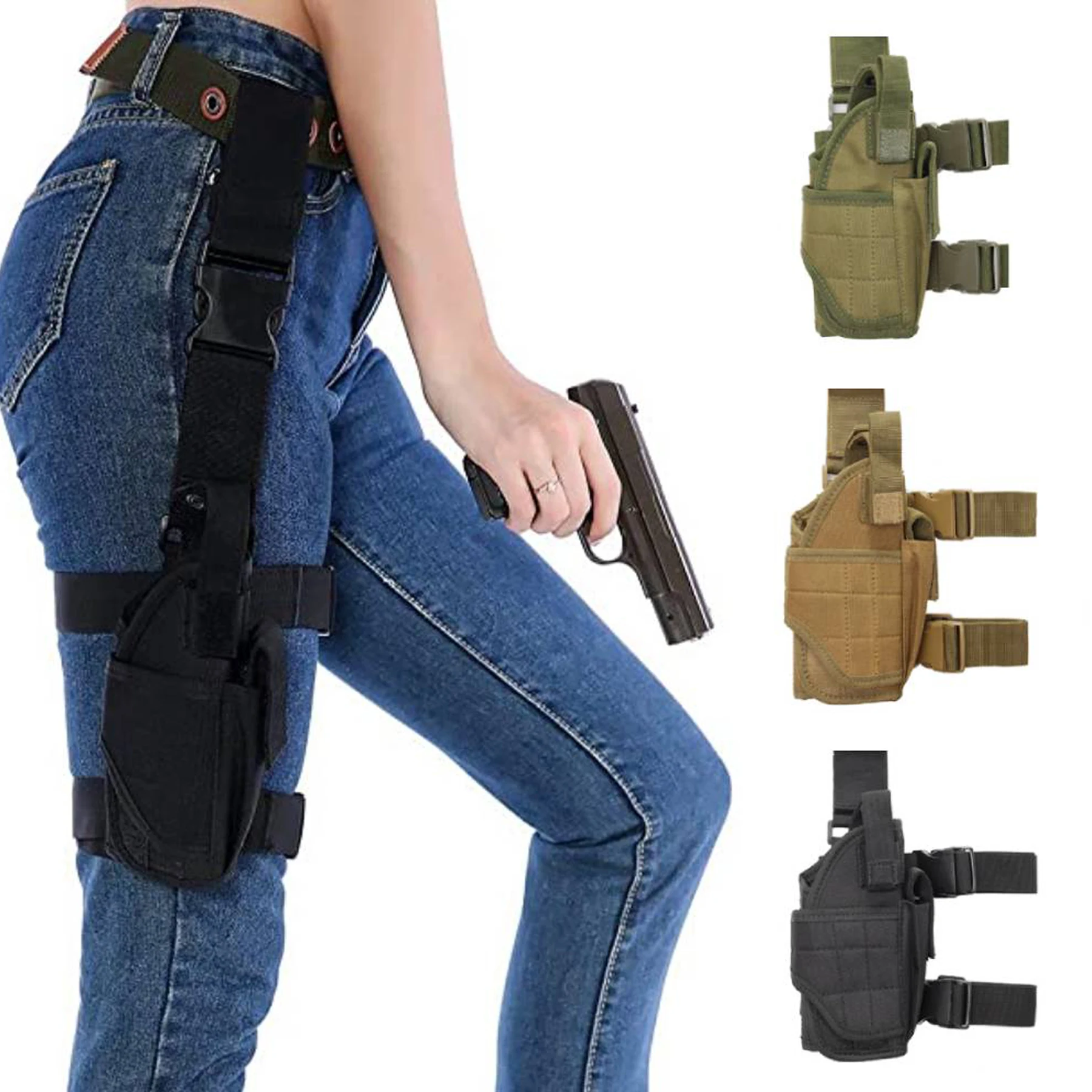 GUGULUZA Universal Drop Leg Gun Holster Right Handed Tactical Thigh Pistol Bag Pouch Legs Harness for All Handguns
GUGULUZA Universal Drop Leg Gun Holster Right Handed Tactical Thigh Pistol Bag Pouch Legs Harness for All Handguns
