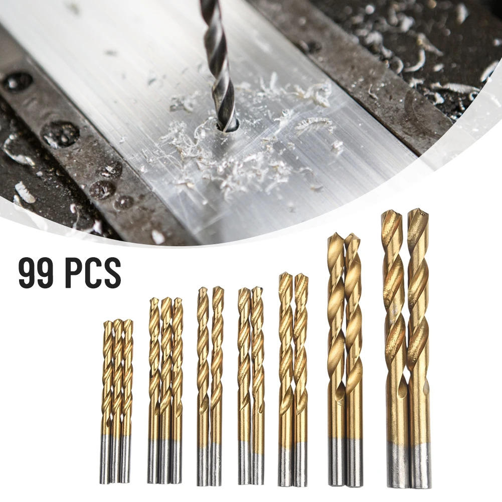 99pcs HSS Drill Bit Set Straight Shank Drill Boxes For Hardwood Plastic PVC Aluminum Alloy Thin Metal Plate Power Tools
99pcs HSS Drill Bit Set Straight Shank Drill Boxes For Hardwood Plastic PVC Aluminum Alloy Thin Metal Plate Power Tools