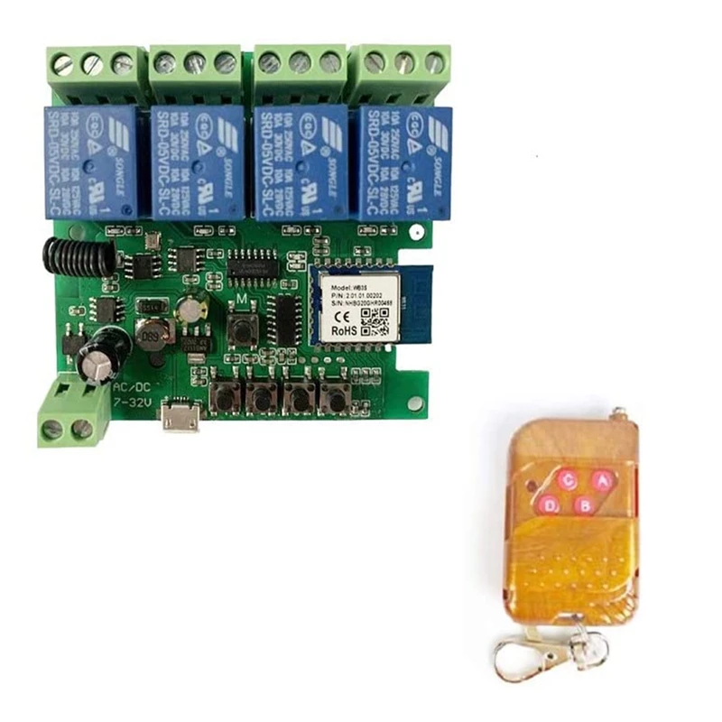 Wifi Wireless Smart Switch Relay Module For DIY Smart Home, Automate Your Garage Door (Smart Life App, 4CH)
Wifi Wireless Smart Switch Relay Module For DIY Smart Home, Automate Your Garage Door (Smart Life App, 4CH)